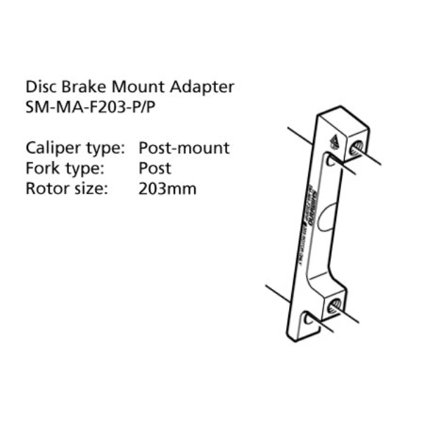 Shimano SM MA F203P P 203mm Disc Brake Adapter Post The Hub Cycle Centre