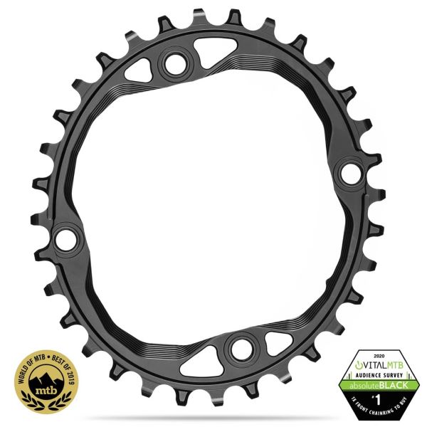 Absolute Black Chainrings - MTB Absolute Black Oval 104BCD Chainring / Black / 32t 5110846000920