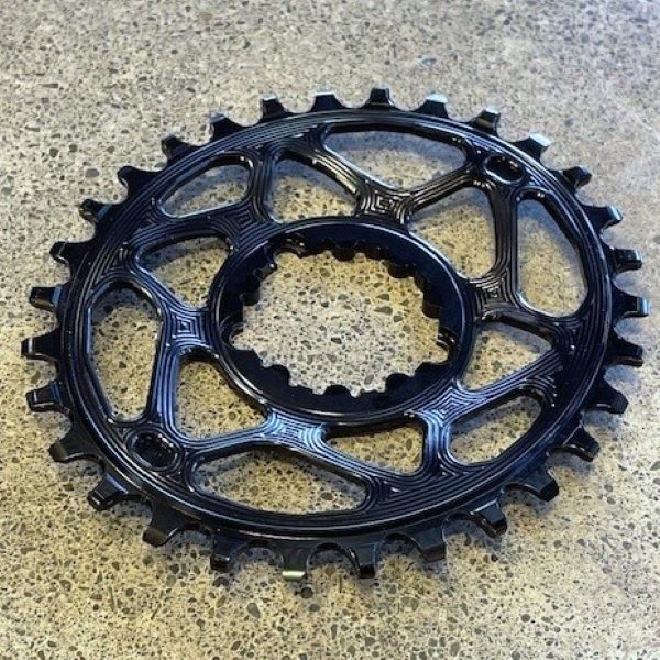 Absolute Black Chainrings - MTB Absolute Black SRAM DM Oval 6mm Offset Chainring / Black / 30t 5110846000326