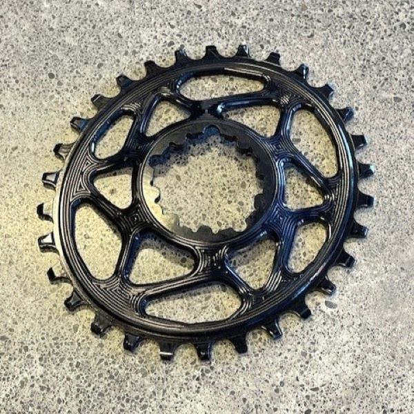 Absolute Black Chainrings - MTB Absolute Black SRAM DM Oval 6mm Offset Chainring / Black / 30t 5110846000326