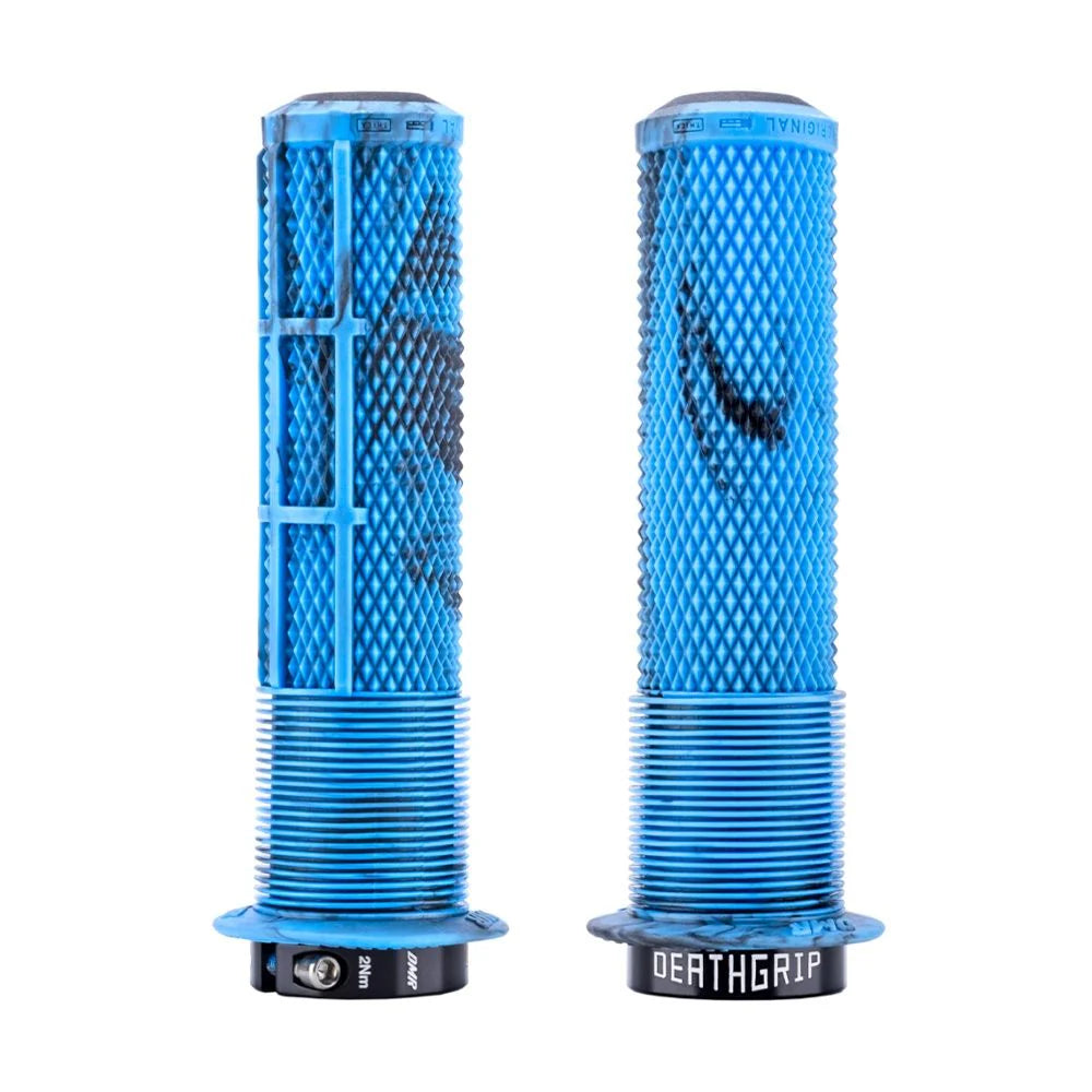 DMR Grips &amp; Barends Thick / Blue Marble DMR Deathgrip 2 Flange Thick Grips 107744