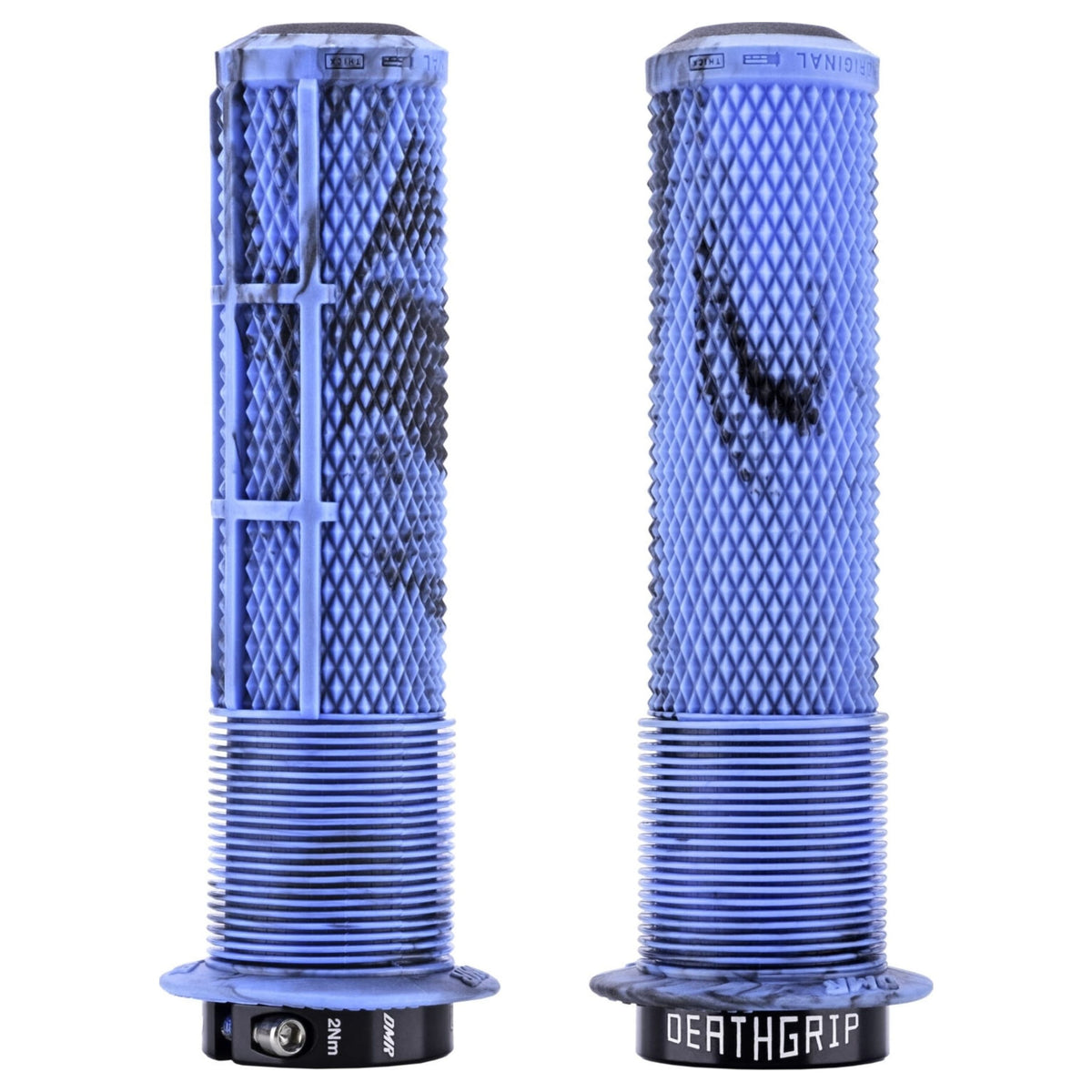 DMR Grips &amp; Barends Thick / Blue Marble DMR Deathgrip 2 Flangeless Thick Grips 5055308130428