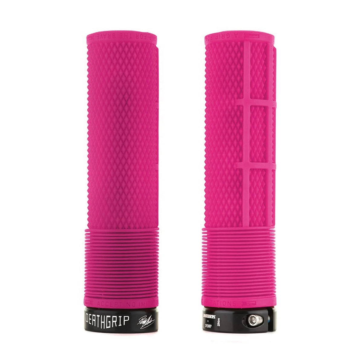 DMR Grips &amp; Barends Pink / Thick 31.3mm DMR Deathgrip Flangeless Grip 5055308119379m