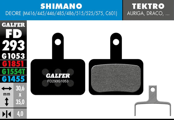 Galfer Brake - Pads Galfer FD292 Brake Pad Standard Compound - Shimano B05S/Tektro/TRP / Workshop 8400170115771