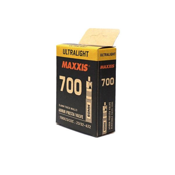 Maxxis Tubes - 700c Maxxis Ultralight Tube / 700x23/32c / 60mm Presta 4717784039725