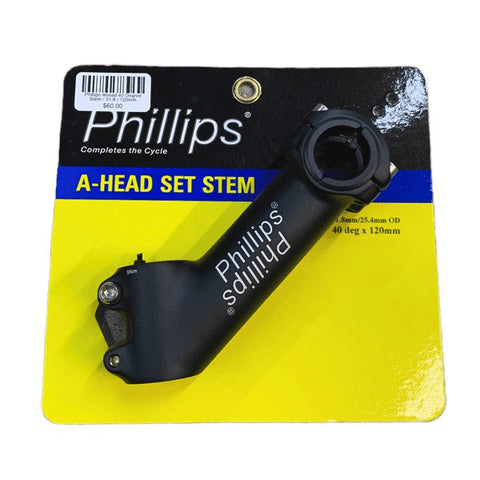 Phillips Stems Phillips A-Head Set - 40 Degree 31.8/25.4mm Stem