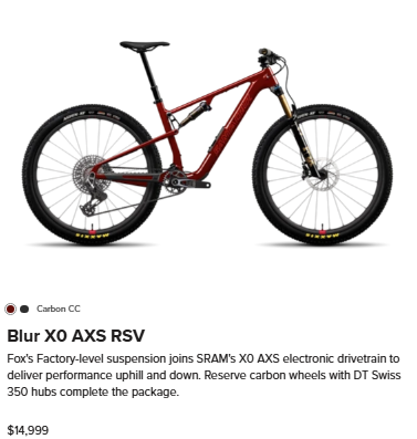 SANTA CRUZ Mountain - Full Sus Santa Cruz Blur V5