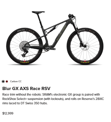SANTA CRUZ Mountain - Full Sus Santa Cruz Blur V5