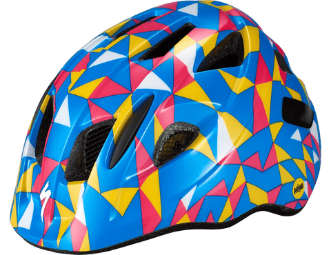 SPECIALIZED Helmets - Kids Pro Blue/Golden Yellow Geo Specialized Mio MIPS Magnetic Buckle Toddler 888818568154