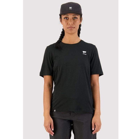 Mons Royale Jerseys - Women's MTB Mons Royale Womens Tarn Merino Shift Tee (Black)