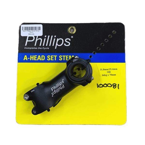 Phillips Stems Phillips A-Head Set - 6 Degree 31.8/25.4mm Stem