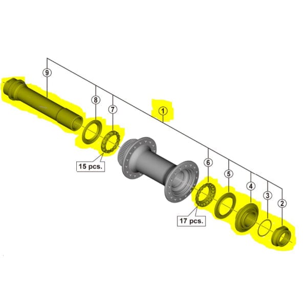 Compra Shimano Perno Posteriore Completo Per. FH-NN300-HM - Nero su HBS Compra Shimano Perno Posteriore Completo Per. FH-NN300-HM - Nero su HBS