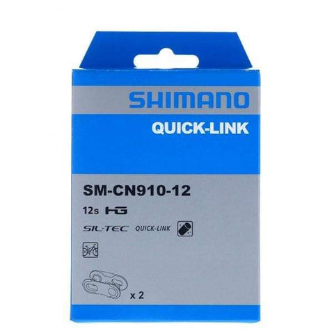 SHIMANO Chains x 2 Shimano SM-CN910-12 "Quick-Link" 12-Speed Chain Link - 2 Pack 4524667882282