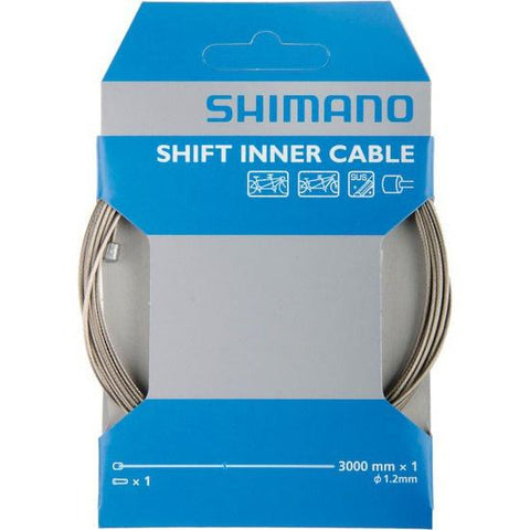 SHIMANO Cables Shimano Tandem 1.2mm x 3000mm Gear Cable Inner / Stainless 4524667103523